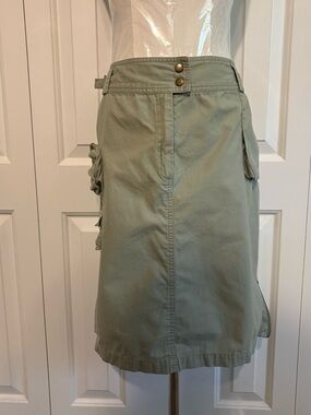 KHAKIS, Light Green Cargo Skirt, Size 10